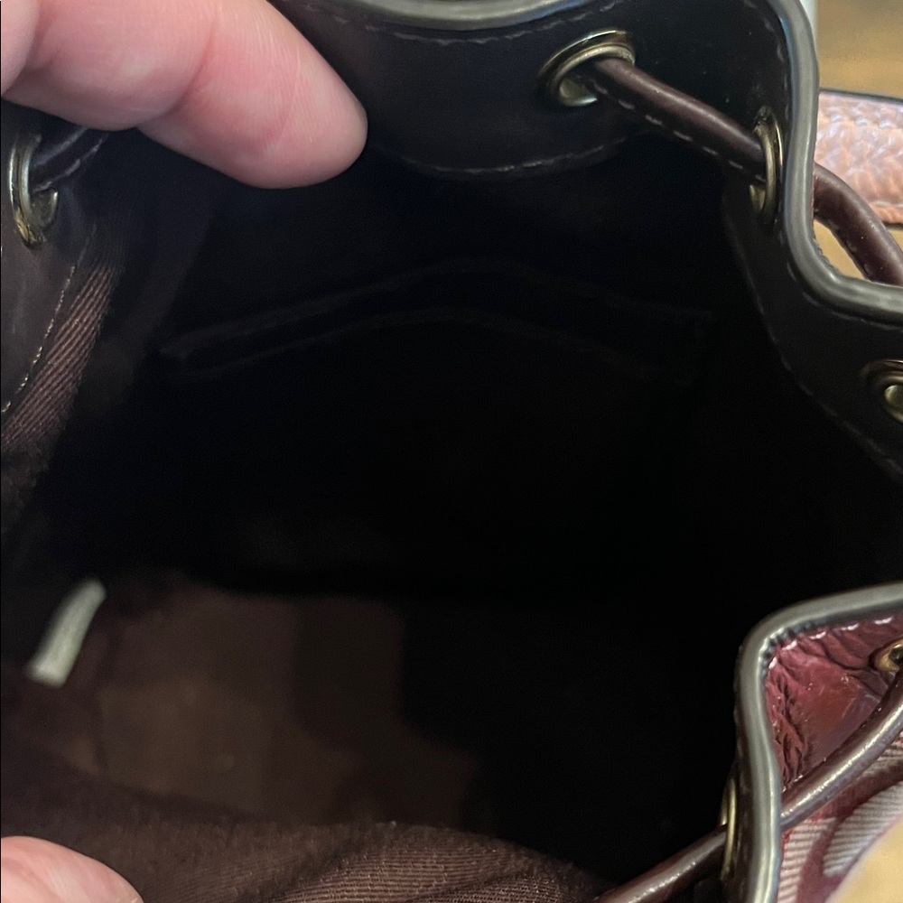 Coach Burgundy and Cream Mini Bag - Picture 7 of 16